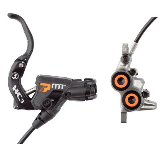 Magura MT7 HC3 Disc Brake Lever - Front Rear Hydraulic Post Mount BLK/Orange