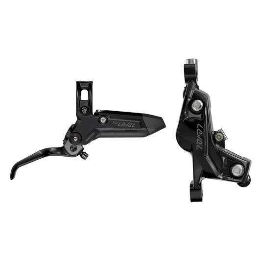 SRAM Level Silver Stealth Disc Brake Lever - Front Post Mount 4-Piston Aluminum Lever SS Hardware BLK C1