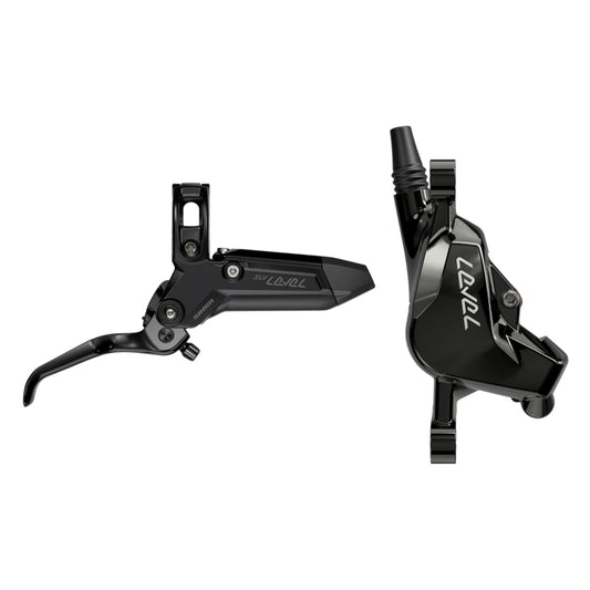 SRAM Level Silver Stealth Disc Brake Lever - Front Post Mount 2-Piston Aluminum Lever SS Hardware BLK C1