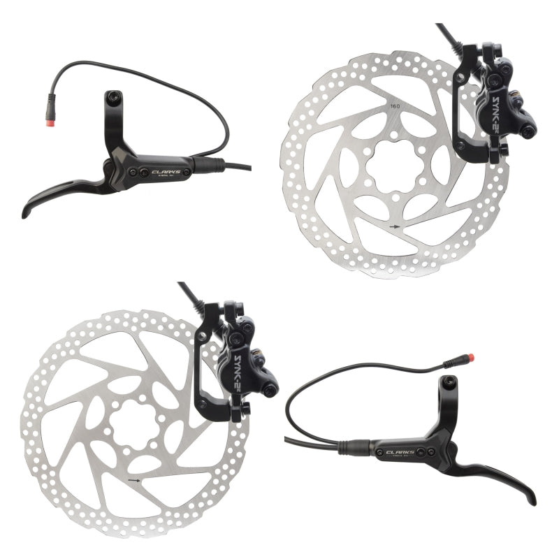 Clarks SYNC-2E Hydraulic Brake Pair disc brake Black