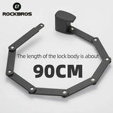 ROCKBROS Folding Bike Lock Smart Fingerprint Heavy Duty Anti Theft Bike Lock