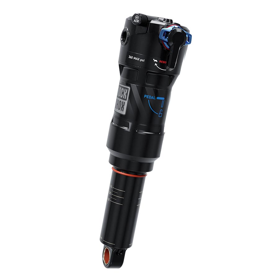 RockShox Deluxe Ultimate RCT Rear Shock - 205 x 65mm LinearAir 2 Tokens Reb/Low Comp 380lb L/O Force Trunnion / Std C1