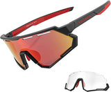 ROCKBROS Cycling Glasses Polarized Photochromic Sunglasses Riding Goggles 2 Lens