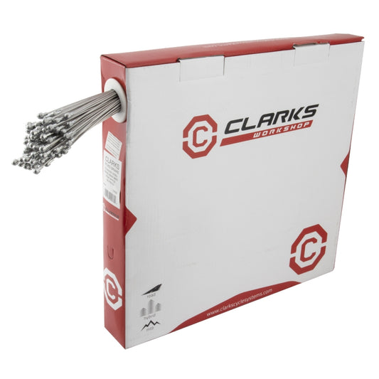 Clarks Bulk Stainless Brake Wire Front or rear 2000mm 1.5mm SS Silver 100/bx Road