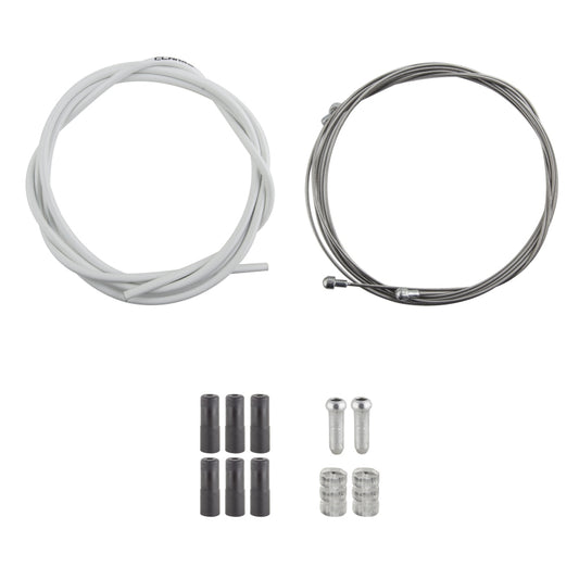 Clarks Stainless Steel Sport Brake Kit Front and Rear 2100mm 1.5mm SS White MTB/RD