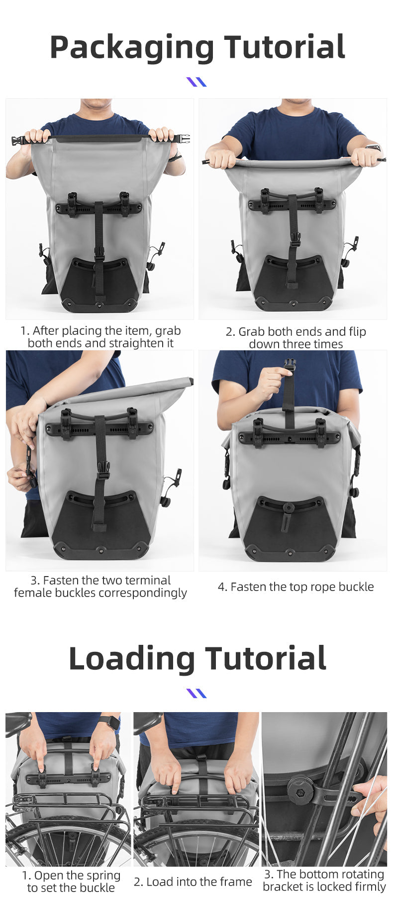 Deluxe Large Capacity Bicycle Saddlebag in Various Colours