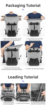 Deluxe Large Capacity Bicycle Saddlebag in Various Colours