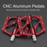 ROCKBROS Super Lightweight Bike Pedals in Black or Red (Pair)