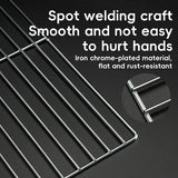 Qunature Durable Iron Chrome BBQ Grill Net with Rounded Corners for Easy Use