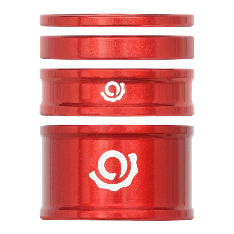 Industry Nine Headset Combo Spacer Kit 1-1/8" Set/4 Red