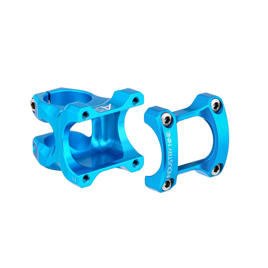 Industry Nine A318 Stem - 50mm 31.8mm Clamp +/-4.4 1 1/8" Aluminum Turquoise