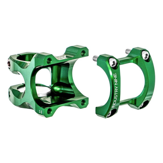 Industry Nine A318 Stem - 50mm 31.8mm Clamp +/-4.4 1 1/8" Aluminum Green