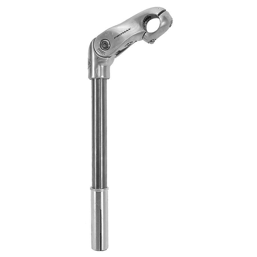 Promax XL 1" Adj OEM Silver Stem Diameter: 25.4mm Length: 85mm Steerer: 22.2mm with 25.4mm adapter Silver