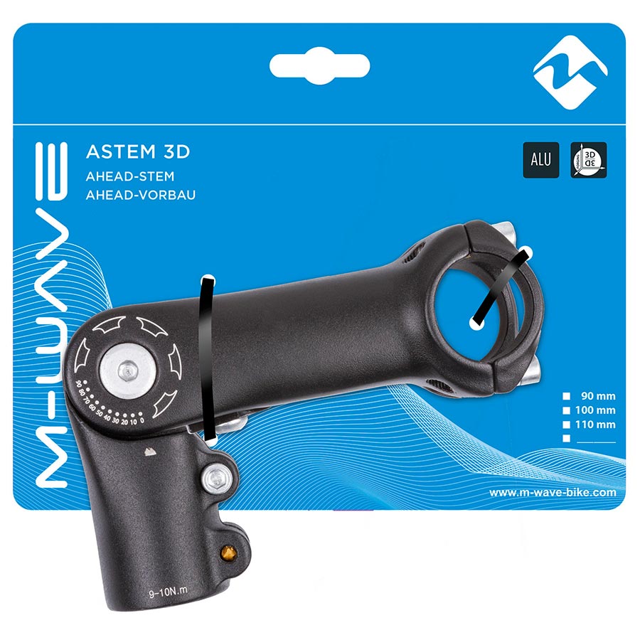 M-Wave ST-C2.1 Stem Diameter: 31.8mm Length: 110mm Steerer: 1-1/8 Black