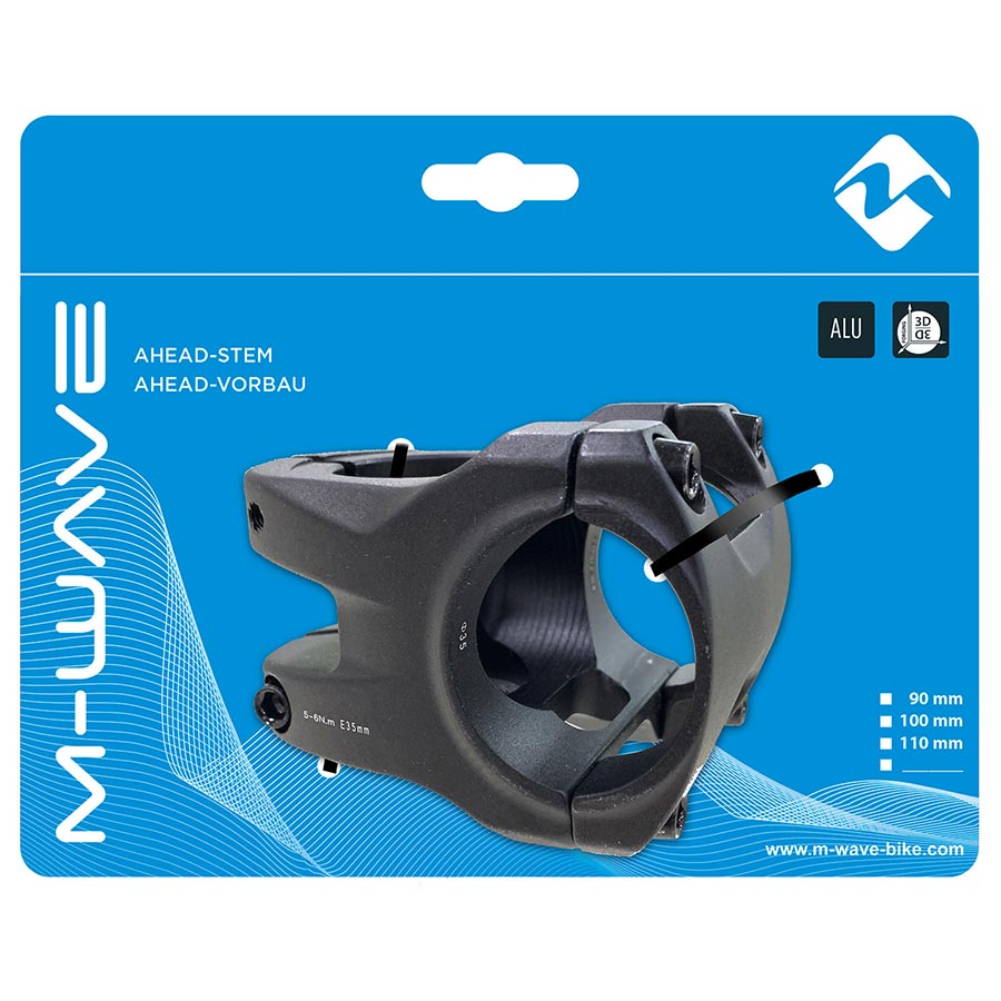 M-Wave ST-M4.1 Stem Diameter: 31.8mm Length: 50mm Steerer: 1-1/8 0° Black