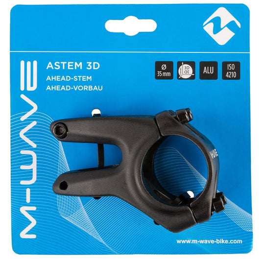 M-Wave Astem Stem Diameter: 35mm Length: 50mm Steerer: 1-1/8 ±12° Black