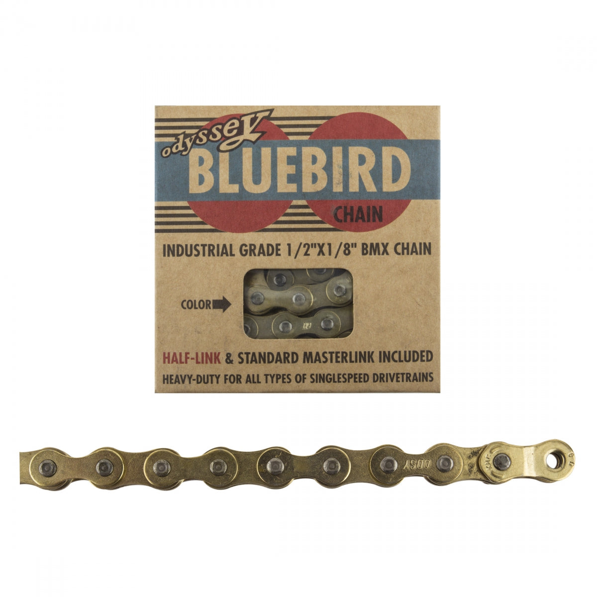 CHAIN ODY 1/2x1/8 BLUEBIRD 1s GD w/1/2LINK