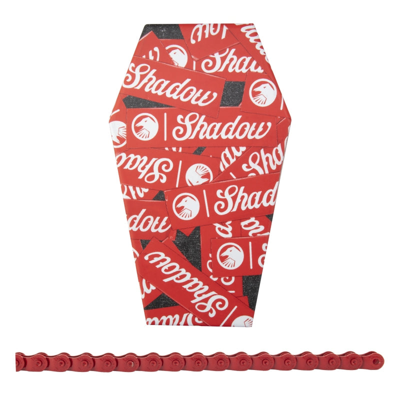 The Shadow Conspiracy Interlock V2 Chain - Single Speed 1/2" x 1/8" 98 Links Half Link Chain Red