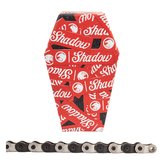 The Shadow Conspiracy Interlock V2 Chain - Single Speed 1/2" x 1/8" 98 Links Half Link Chain Silver/BLK