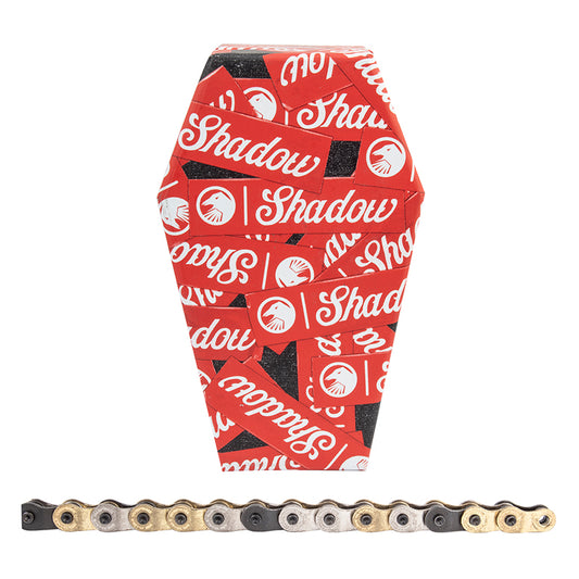 The Shadow Conspiracy Interlock V2 Chain - Single Speed 1/2" x 1/8" 98 Links Half Link Chain Gold/BLK/Silver