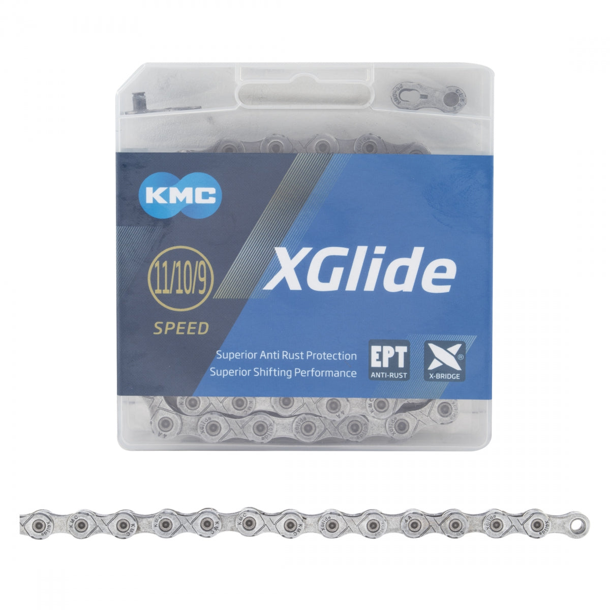 CHAIN KMC xGLIDE 9/10/11s EPT 128L SHI-CUES