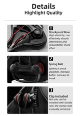 ROCKBROS Bicycle Saddle Shockproof Leather Cushion Reflective Cycling Bike Seat With Handle