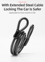 ROCKBROS Motorcycle Bicycle U-Lock Anti-Theft Thickened MTB Bike Lock Alloy Steel 3 Keys