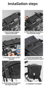 Super 30-Litre Bicycle Saddlebags in Black