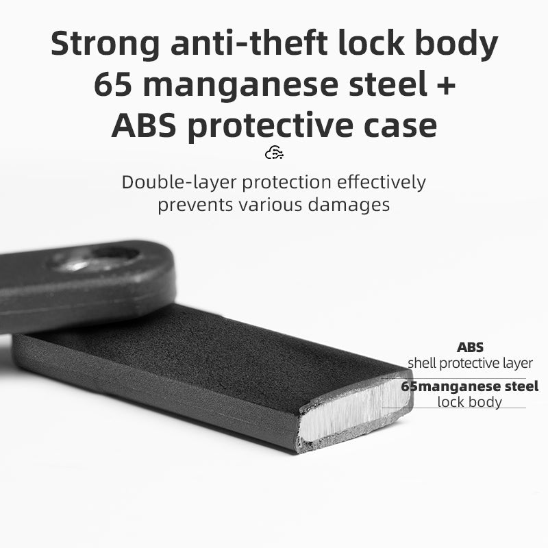 ROCKBROS Smart Bluetooth Fingerprint Folding Bike Lock - Waterproof, Anti-Theft