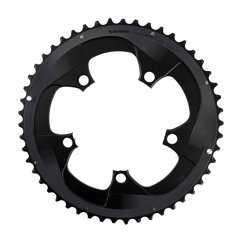 SRAM Force 22 50T 110mm BCD YAW Chainring BLK Hidden Non-Hidden Bolt Use 34T