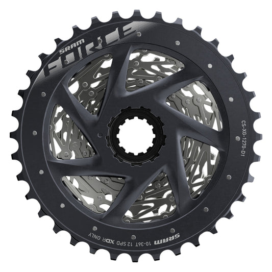 SRAM Force AXS XG-1270 Cassette - 12-Speed 10-36t Silver For XDR Driver Body D1