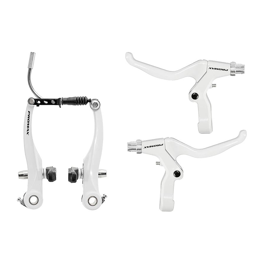 Promax TX V-Brake and Lever Set Front and Rear White