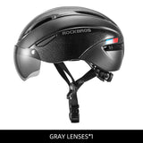 ROCKBROS Ultralight Magnetic Goggles Rear Light Cycling Helmet