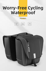 Super 30-Litre Bicycle Saddlebags in Black