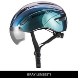 ROCKBROS Ultralight Magnetic Goggles Rear Light Cycling Helmet