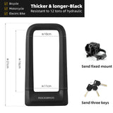 ROCKBROS Motorcycle Bicycle U-Lock Anti-Theft Thickened MTB Bike Lock Alloy Steel 3 Keys
