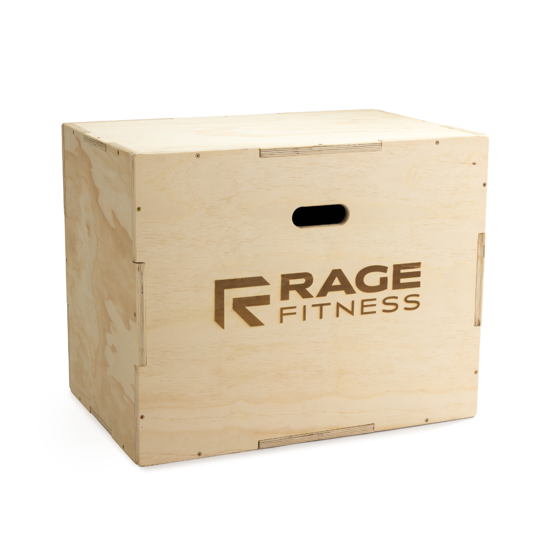 3-in-1 Wood Plyo Cube – Adjustable 20/24/30" Plyometric Box for Jumps, Step-Ups, and Strength Training – Heavy-Duty Poplar & Eucalyptus Construction – Flat Pack with Easy Assembly