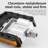 Foldable Bicycle Pedals MTB Bike Cycling Flat Platform Pedals Reflective Aluminium 9/16''