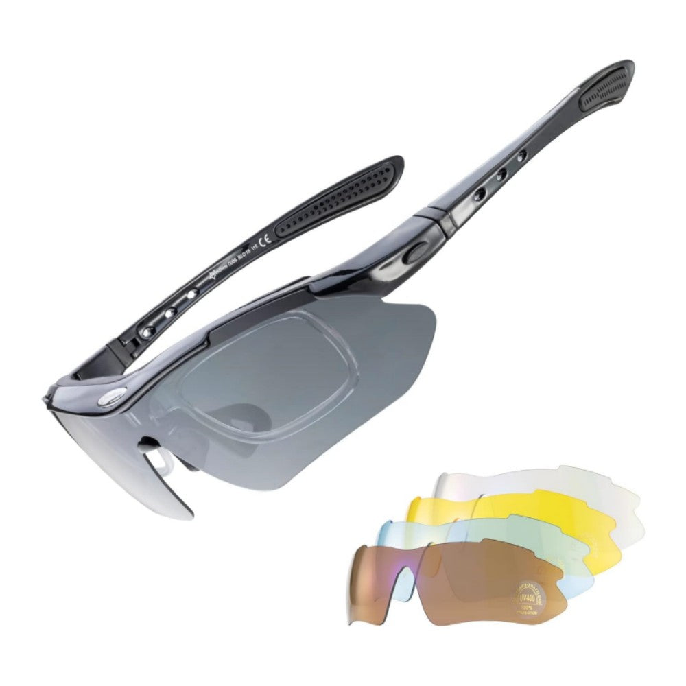 Slim Polarized Sports Sunglasses with 4 Lenses