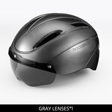 ROCKBROS Ultralight Magnetic Goggles Rear Light Cycling Helmet