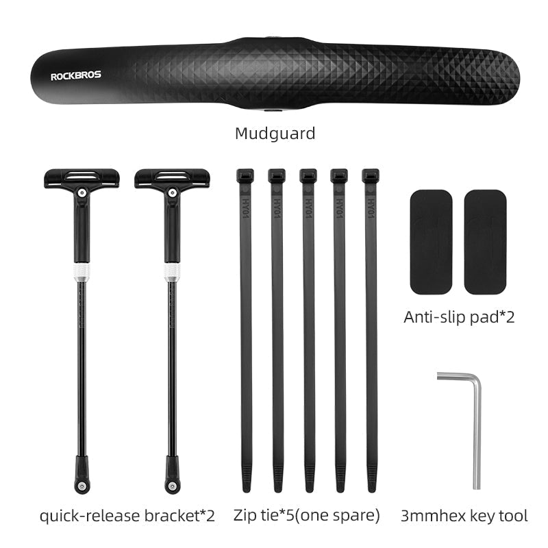 Adjustable Bike Fender Quick Release for 700C Road Bikes