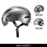 ROCKBROS Ultralight Magnetic Goggles Rear Light Cycling Helmet