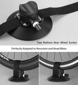 ROCKBROS Suction Cup Car Roof Rack for 2 Bikes - Black