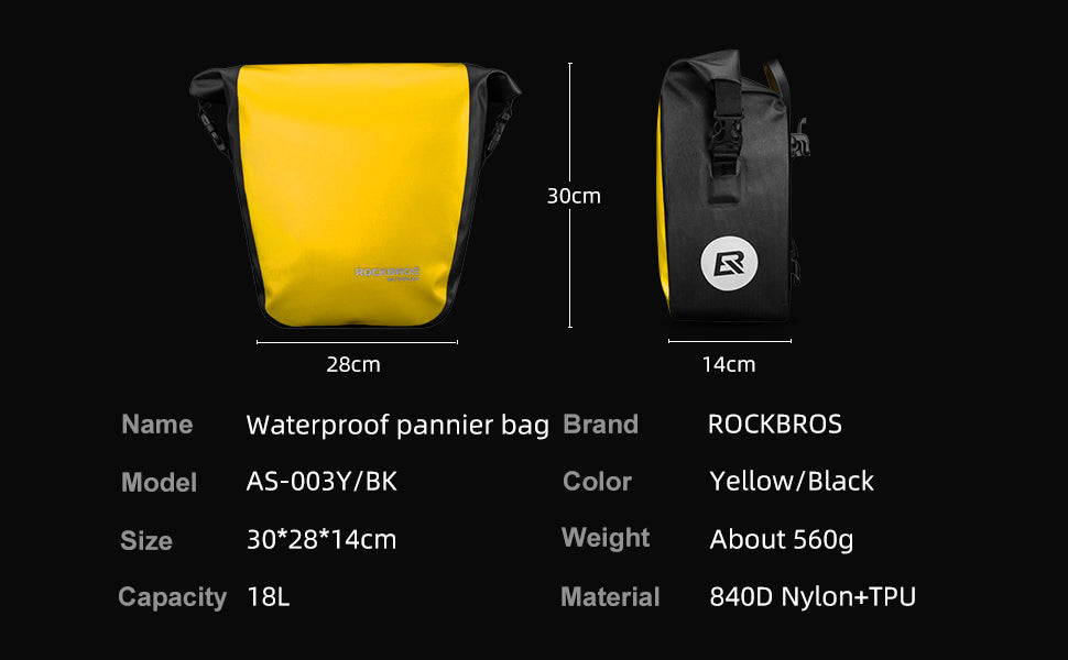 Std Bicycle Saddlebags Front Roller Panniers Bag