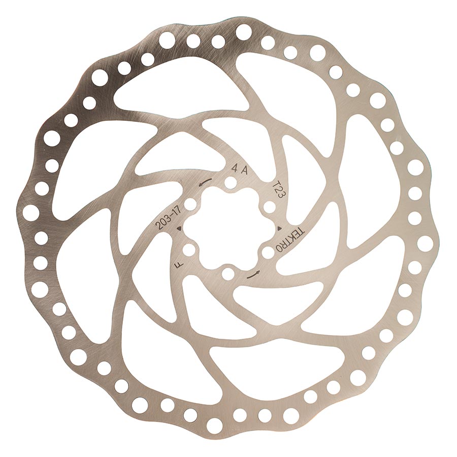 Tektro TR-17 Disc Brake Rotor - 203mm 6-Bolt 2.3mm Thickness Silver