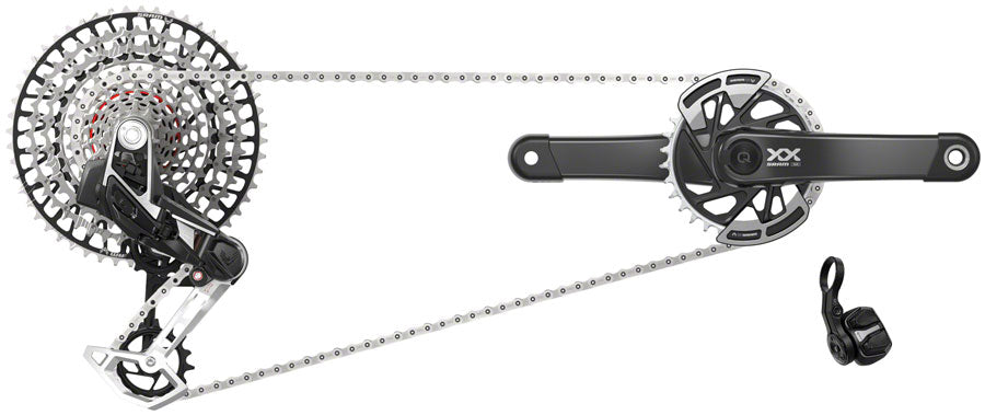 SRAM XX T-Type Eagle Transmission Power Meter Group - 175mm 32t Chainring AXS POD Controller 10-52t Cassette Rear Derailleur Chain
