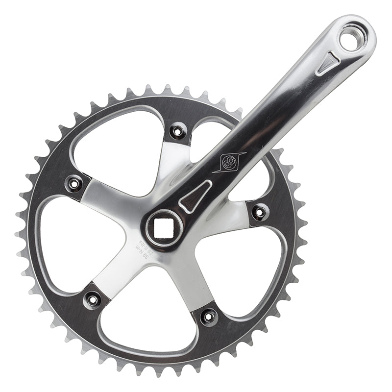 Origin8 Track/SS 170x46 103mm JIS Square Taper crankset silver/silver