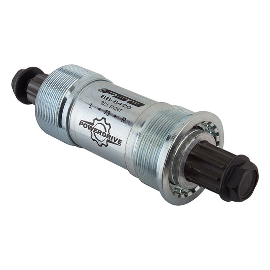 Full Speed Ahead 8420ST Power Drive Bottom Bracket - English 73x113mm Full Speed Ahead Power Drive Spindle Silver