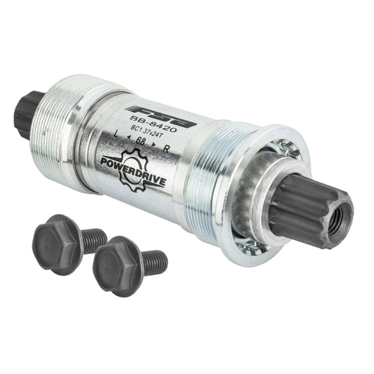 Full Speed Ahead 8420ST Power Drive Bottom Bracket - English 68x118mm Full Speed Ahead Power Drive Spindle Silver