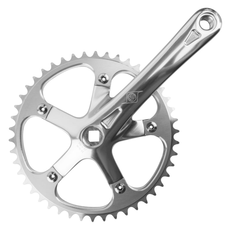 Origin8 Track/SS 170x46 103mm JIS Square Taper crankset silver/silver